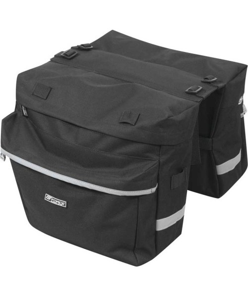 Kindad ja kiivrid : Jalgrattakott FORCE Double, must, 2x10l