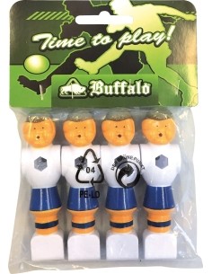 Lauajalgpalli mängijad Buffalo, 16mm, sinine/valge, 4 tk