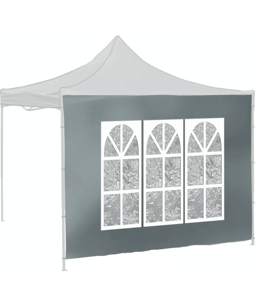 Tents Cattara: Sidewalls for party tent WINDOW 2x3m 420D grey WATERPROOF