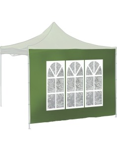 Sidewalls for party tent WINDOW 2x3m 420D green WATERPROOF