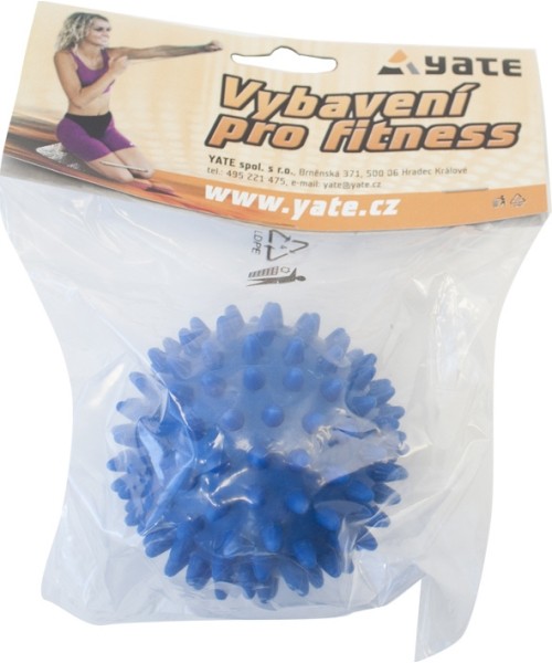 Massage Ball Yate Spiky, 9 cm - Blue