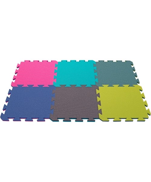 Foam Carpet Yate, 29x29x1,2 cm - Pink/Blue