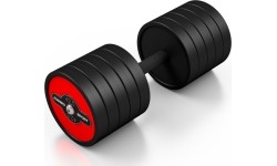 Rubber Coated Dumbbell Marbo Sport, Red, 42,5 kg