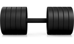 Kummeeritud hantel Marbo Sport, punane, 42,5 kg