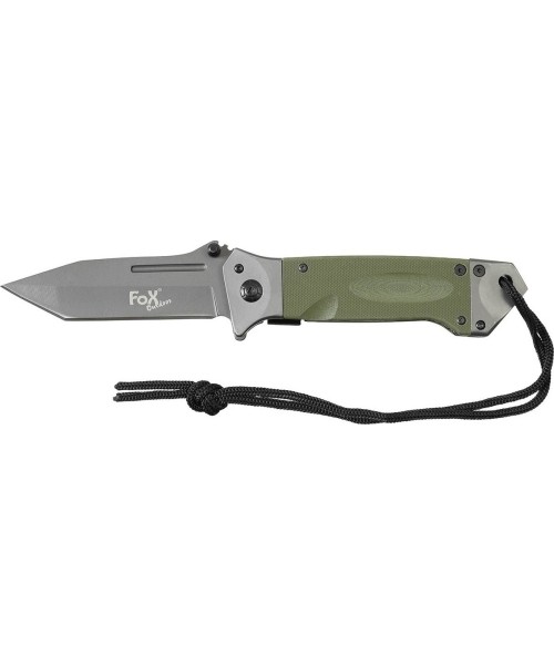 Jahi- ja ellujäämisnoad FoxOutdoor: Nuga FoxOutdoor, roheline, G10 käepide