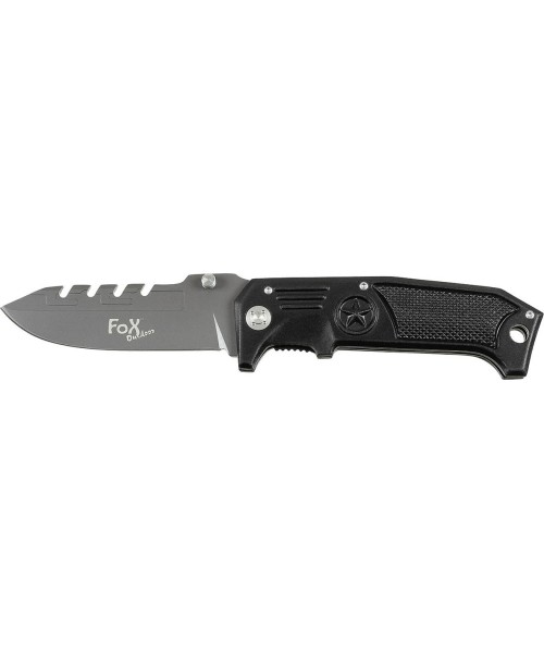 Hunting and Survival Knives FoxOutdoor: Jack Knife FoxOutdoor - Black, Metal Handle
