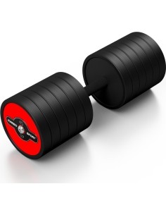 Kummiga kaetud hantel Marbo Sport, punane, 45 kg