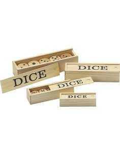 Wooden Dice Philos 5 pieces in a Box 7000