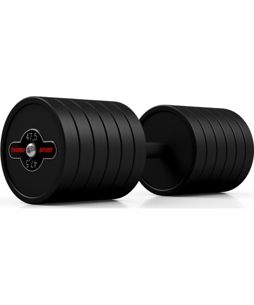 Kummiga kaetud hantel Marbo 47,5 kg, must