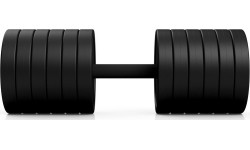 Kummiga kaetud hantel Marbo 47,5 kg, must