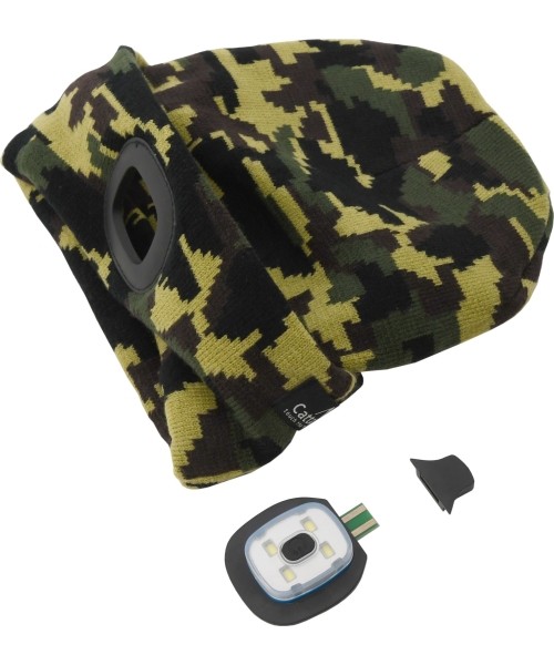 Cap with LED flashlight Cattara Army