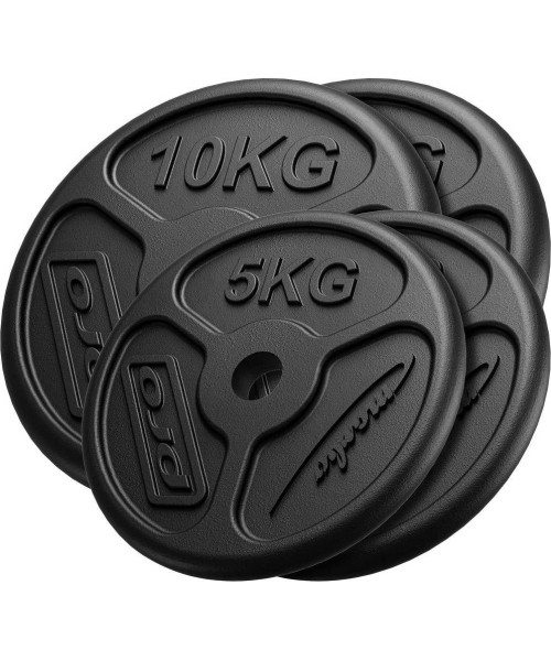 Malmist raskusketaste komplekt (õhuke) Marbo 30 kg (2x10 kg + 2x5 kg)