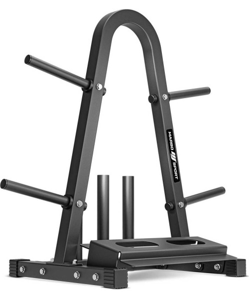 Plate Racks Marbo Sport: Stovas grifams, hanteliams ir svoriams Marbo MH-S007
