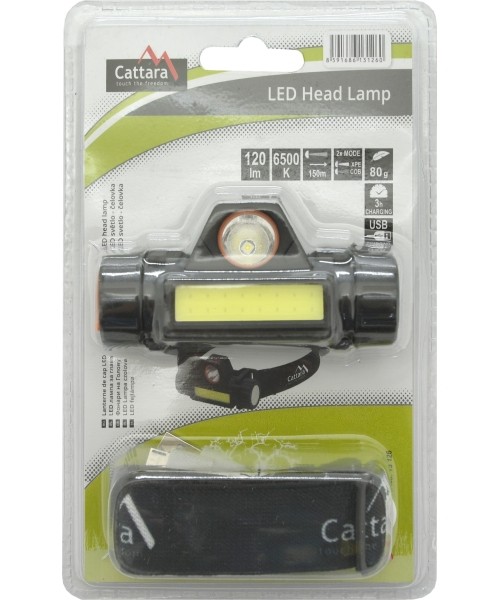 Pealamp Cattara, 120 lm, laetav