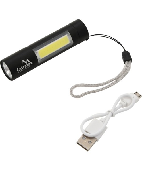 LED Flashlight Cattara ZOOM 120lm rechargeable
