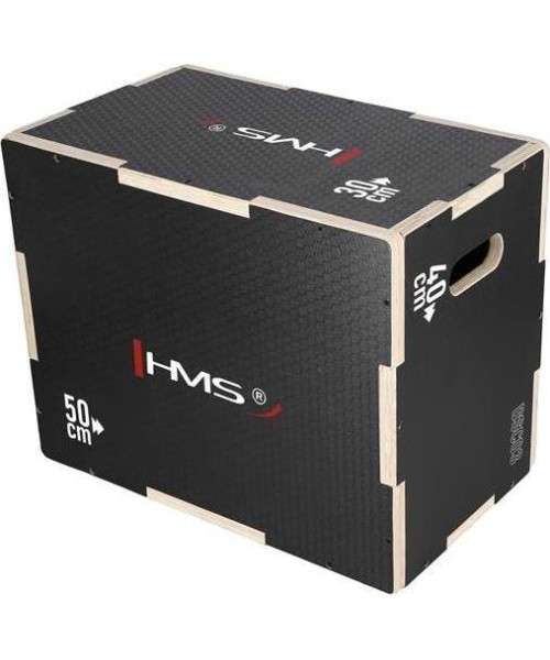 Tasakaalu platformid HMS: DSC03 BLACK 50x40x30CM PLIOMETRINĖ KOKŠTELĖ HMS