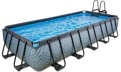 EXIT Stone pool 540x250x100cm with filter pump - grey