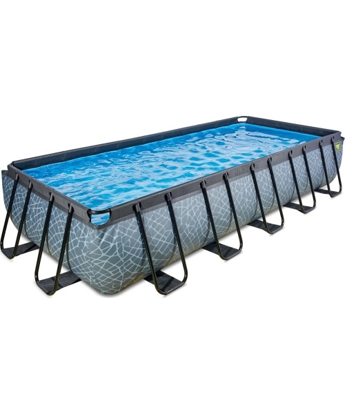 EXIT Stone pool 540x250x100cm with filter pump - grey