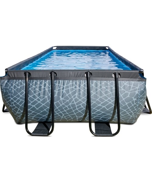 EXIT Stone pool 540x250x100cm with filter pump - grey