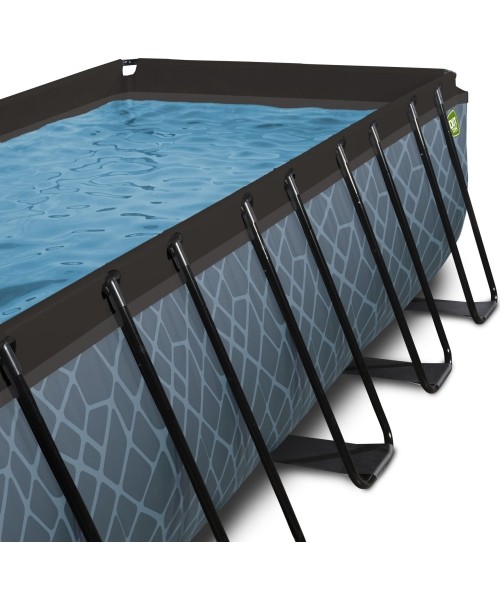 EXIT Stone pool 540x250x100cm with filter pump - grey