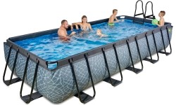 EXIT Stone pool 540x250x100cm with filter pump - grey