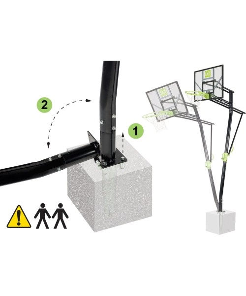 EXIT Galaxy Inground Basket (with Dunkring) In-ground Rectangular Polycarbonate (PC)