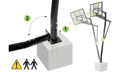 EXIT Galaxy Inground Basket (with Dunkring) In-ground Rectangular Polycarbonate (PC)
