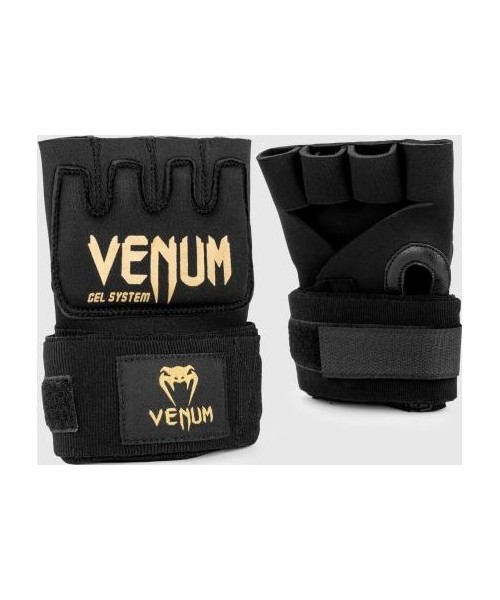 Boxing Wraps & Gel Undergloves Venum: Popirštinės Venum Kontact Gel, juodos-auksinės