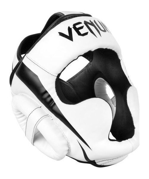 Boksikindad Venum: Bokso šalmas Venum Elite - White/Black