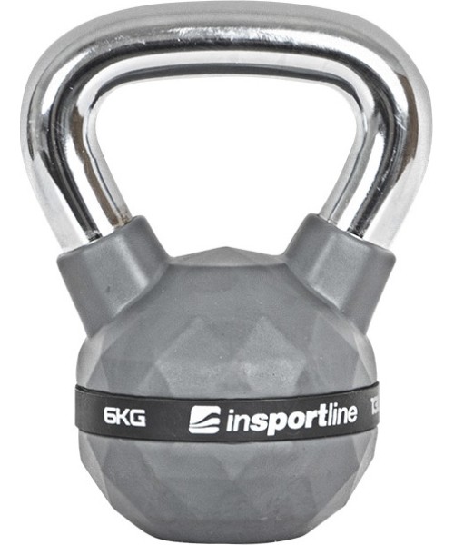 Kummkattega sangpommid inSPORTline: Gumuota gira inSPORTline PU 6 kg