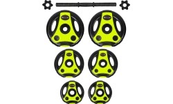 inSPORTline hantlid 3-18 kg must-roheline