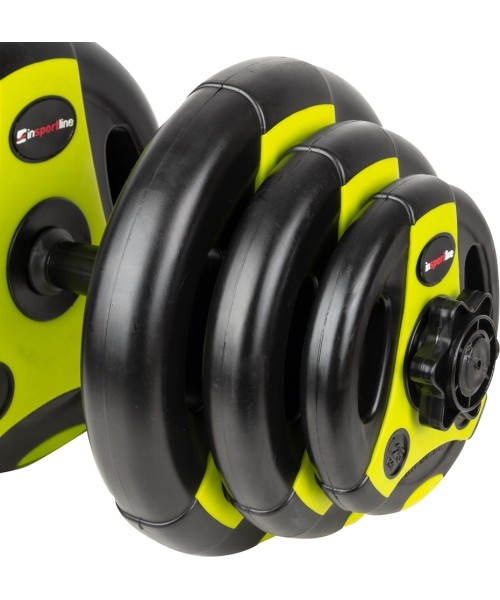 inSPORTline hantlid 3-18 kg must-roheline