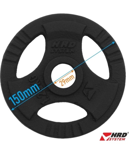 Cast Iron Weight Plate With Holders Platinum Fitness Beltor HRD System Line, 1.25kg, 29mm 