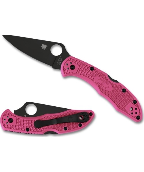 Kirved Spyderco, Inc.: Sulankstomas peilis Spyderco C11FPPNS30VBK Delica Pink Heels