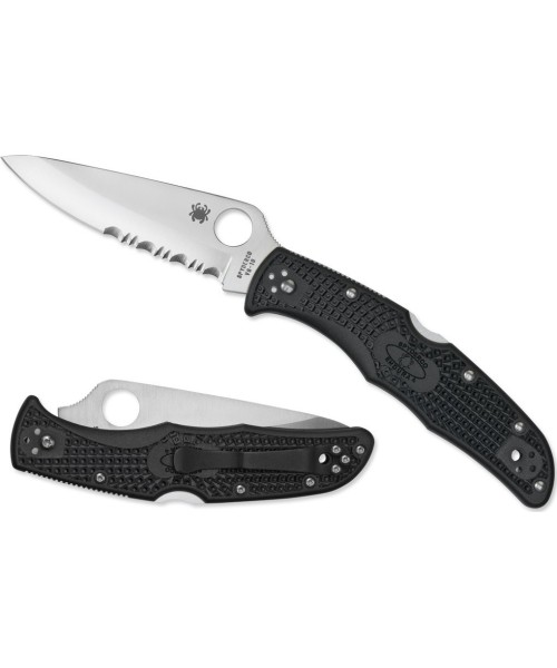 Jahi- ja ellujäämisnoad Spyderco, Inc.: Sulankstomas peilis Spyderco C10PSBK Endura 4, juodas