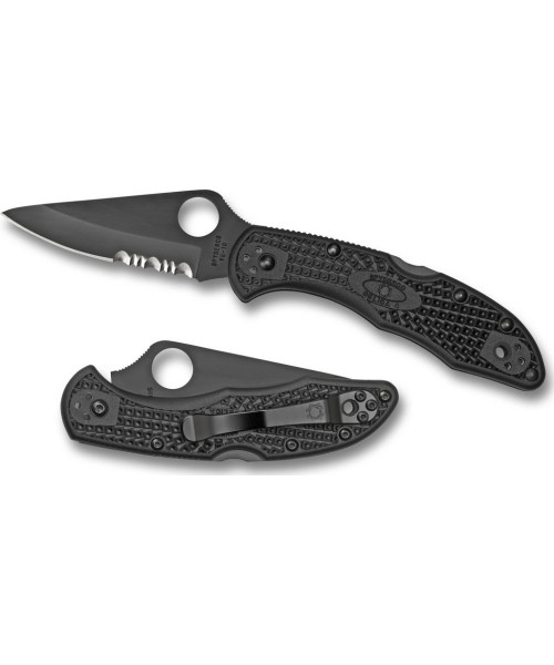 Jahi- ja ellujäämisnoad Spyderco, Inc.: Sulankstomas peilis Spyderco C11PSBBK Delica 4, juodas