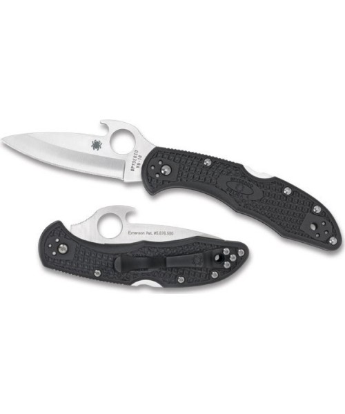 Jahi- ja ellujäämisnoad Spyderco, Inc.: Sulankstomas peilis Spyderco C11PGYW Delica 4, Emerson atlenkimas