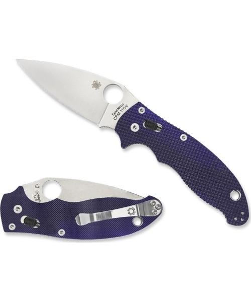Jahi- ja ellujäämisnoad Spyderco, Inc.: Sulankstomas peilis Spyderco C101GPDBL2 Manix 2, tamsiai mėlynas