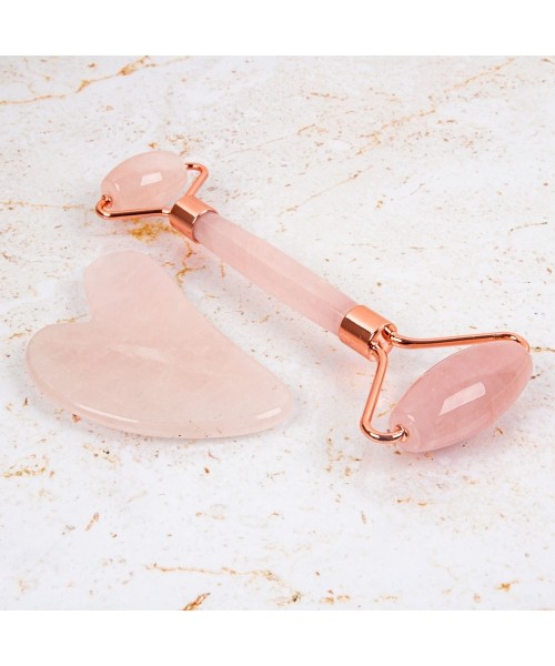 Face Roller & Gua Sha Set inSPORTline Rosado Pro