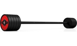 Fikseeritud raskusega kummikang Marbo Sport, 45 kg, punane