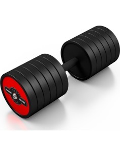 Kummiga kaetud hantel Marbo Sport, punane, 47,5 kg