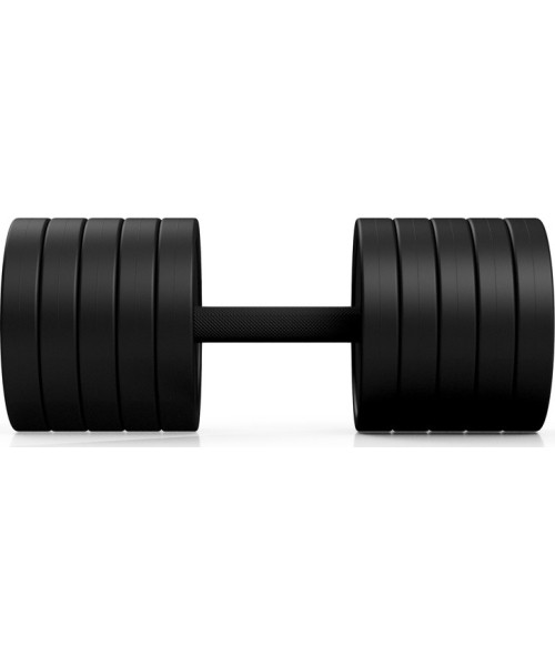 Kummeeritud hantel Marbo, 40 kg, punane