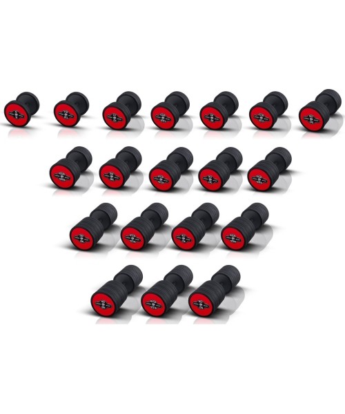 Kummeeritud hantel Marbo, 40 kg, punane