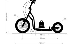 Kick Scooter inSPORTline Suter SE Black-Yellow