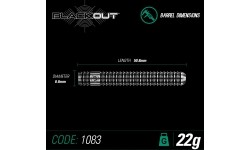 Winmau Blackout steel tip darts 22gr