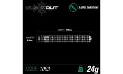 Noolemängu nooled Winmau Blackout Steel Tip 24 g