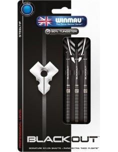 Winmau Blackout terasotsaga noolemängu nooled 26 g