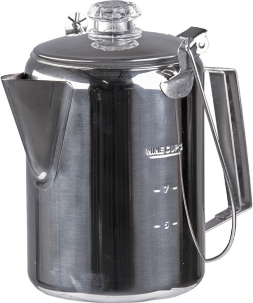 Nõud MIL-TEC: STAINLESS STEEL COFFEEPOT WITH PERCOLATOR (9 CUPS)