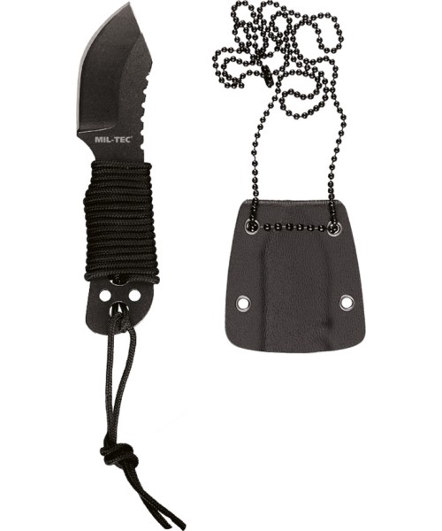 Hunting and Survival Knives MIL-TEC: PARACORD NECK KNIFE WITH CHAIN 10,5 CM