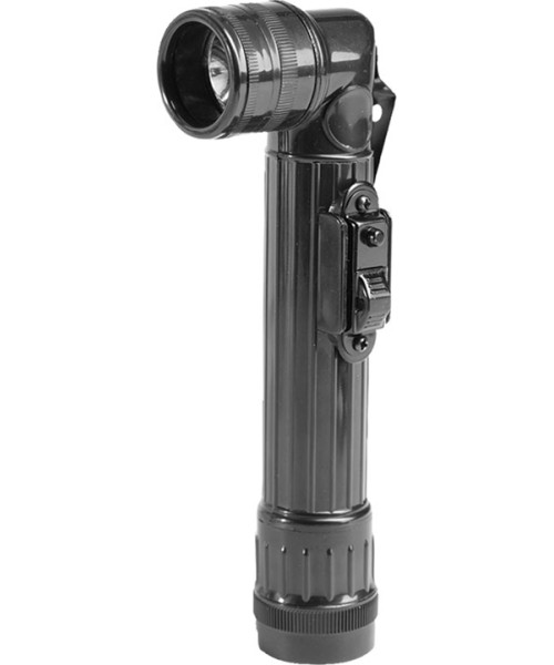 Taskulambid MIL-TEC: US BLACK LED ANGLEHEAD FLASHLIGHT MEDIUM
